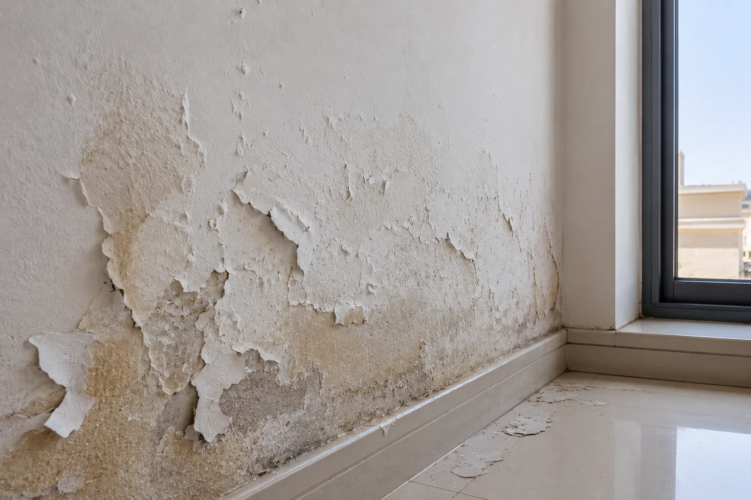 Roof Leak Signs in Dubai | Avoid Costly Roof Damage 1 peeling paint