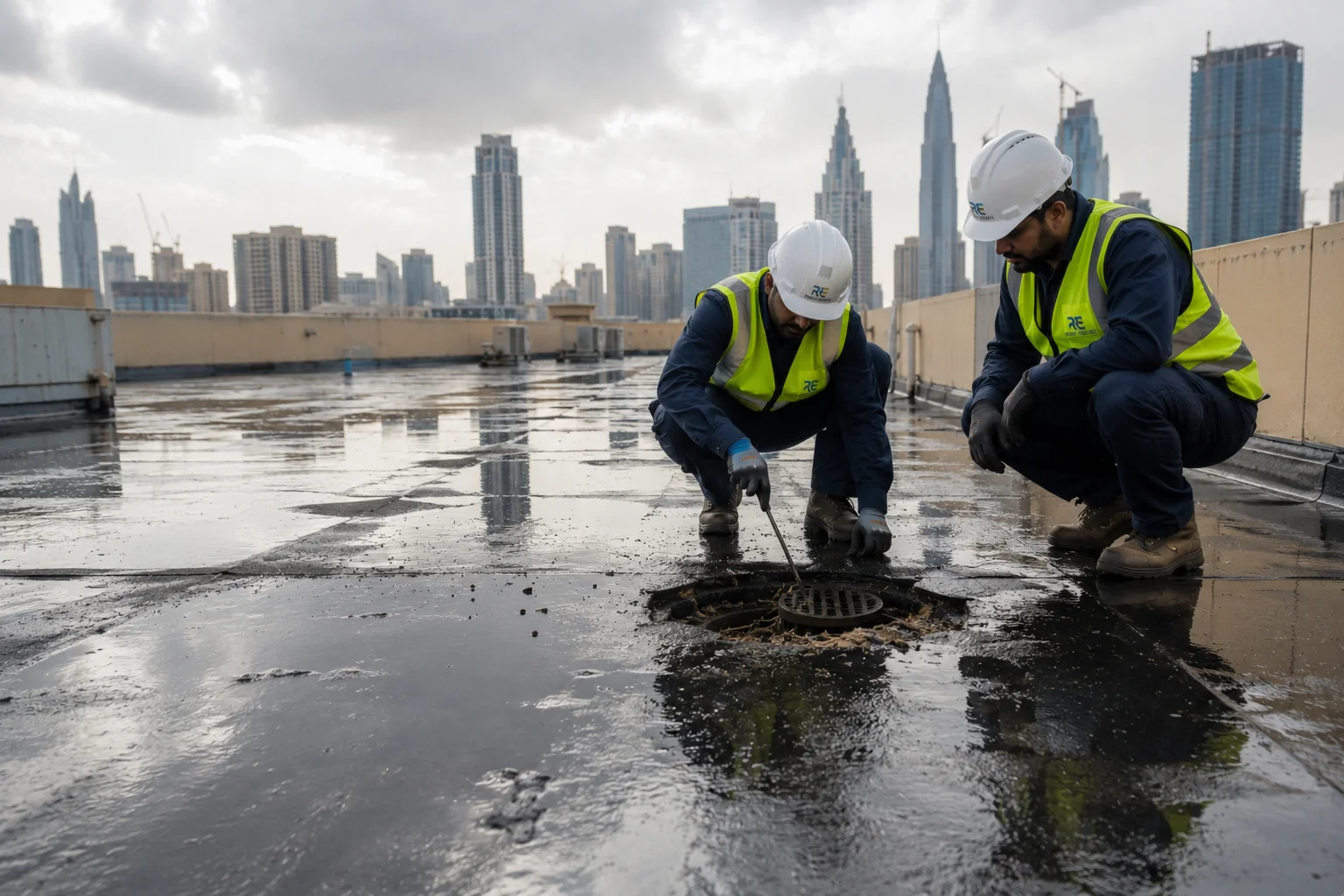 Roof Leak Signs in Dubai | Avoid Costly Roof Damage 2 water pooling