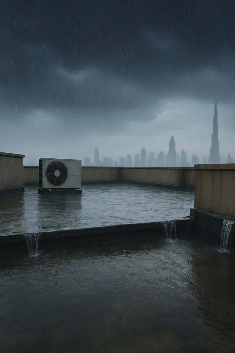 Flat roof waterproofing service in Downtown Dubai. Flat roof waterproofing service in Downtown Dubai