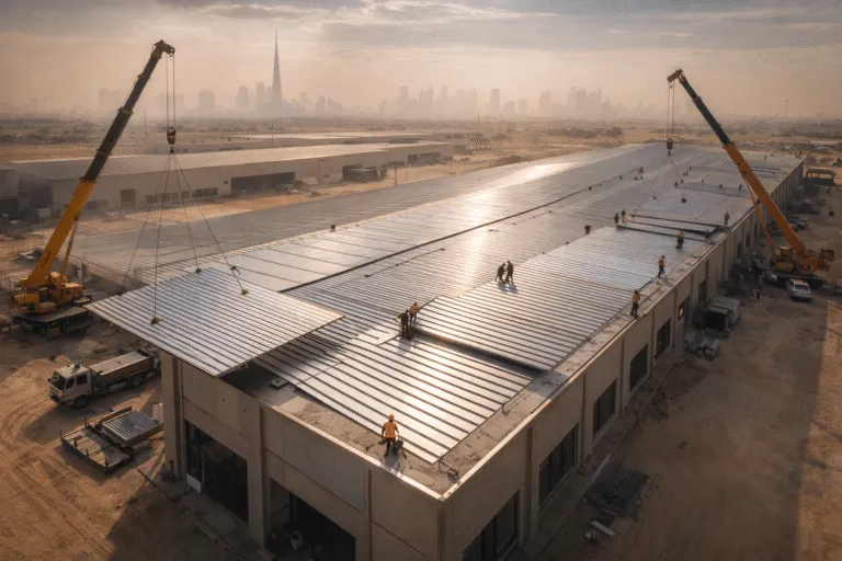 Metal Roofing ongoing Project in Palm Jumeirah Dubai