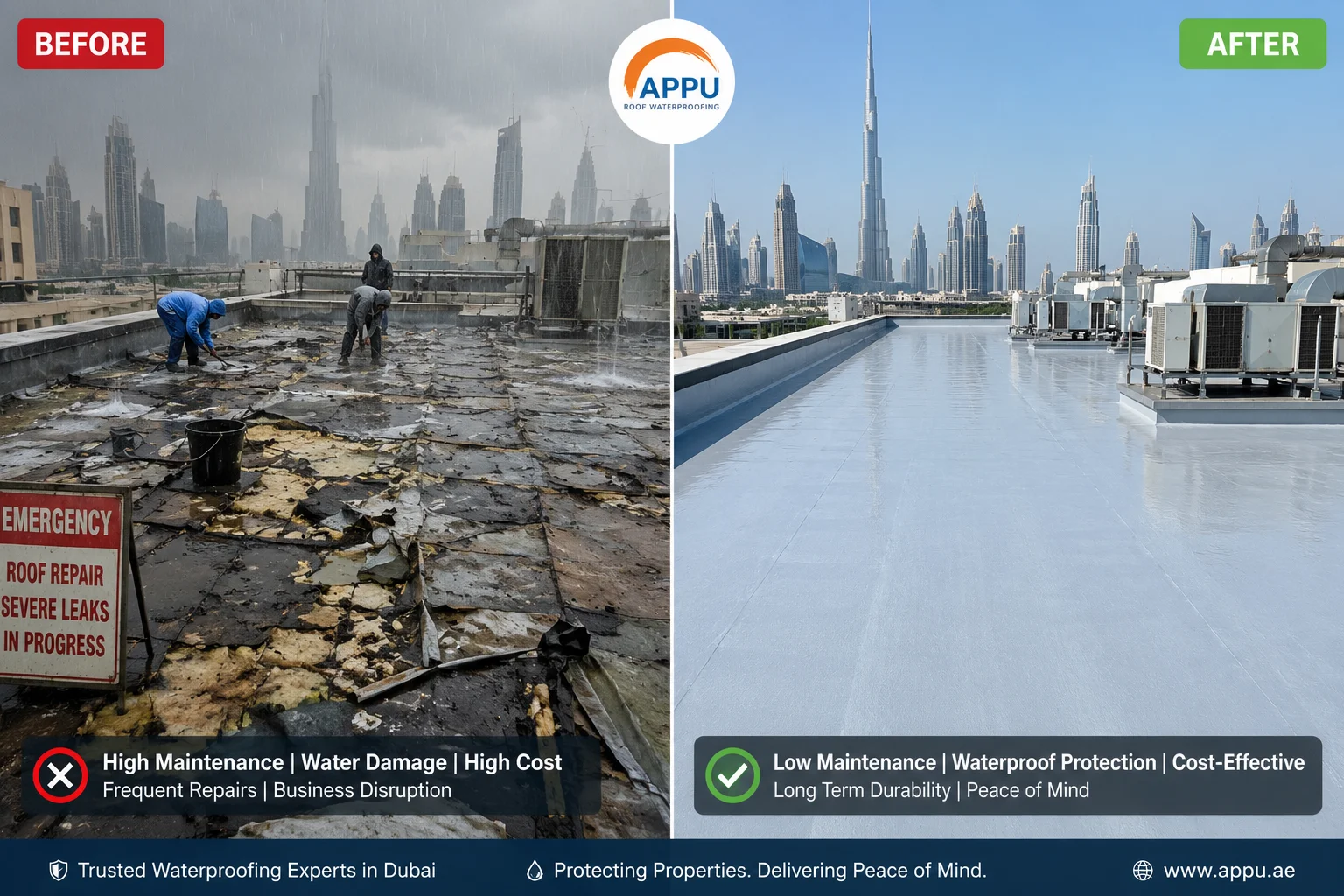 Waterproof roofing solutions